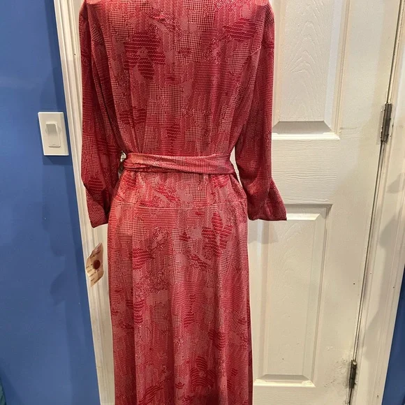 Lapis Red Long Sleeve Wrap Dress XL - Picture 4 of 7